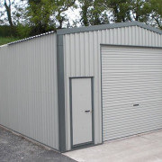 White steel building