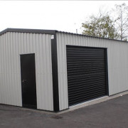 White steel building