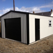 White steel building