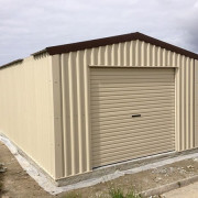 Cream steel building
