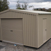 Cream steel building