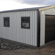 White steel building
