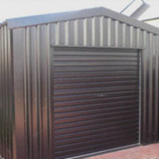 Black steel building