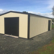 Cream steel building