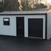 White steel building
