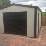 White steel building