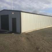 White steel building
