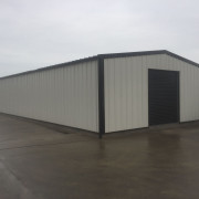 White steel building