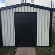 White steel building