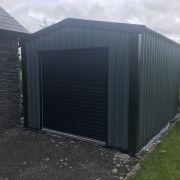 Grey steel building